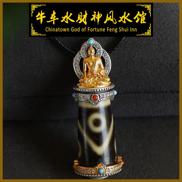 Medicine Buddha with DZI charm